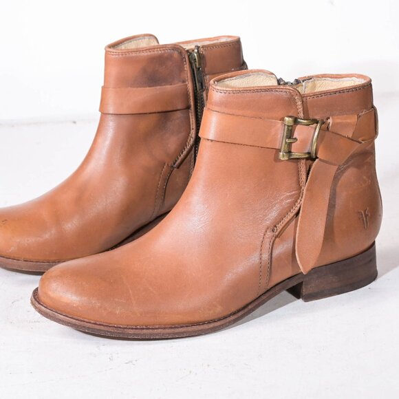 Frye Melissa Knotted Ankle Boot in Tan - 7 - Picture 1 of 6